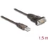 Kép 1/4 - Delock USB 2.0 A -> Serial RS-232 DB9 M / M adatkábel 1.5m barna