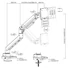 Kép 9/9 - Equip Monitor Asztali konzol - 650181 (17"-49", 1 monitor, dönthető, forgatható, Max.: 20kg, fehér)