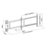 Kép 5/10 - Equip TV Fali konzol - 650336 (32"-75", motoros, Max.: 50kg, fekete)