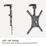 Kép 6/10 - Equip TV Mennyezeti konzol - 650375 (23"-55", dönthető, Max.: 20kg, fekete)