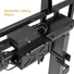 Kép 8/12 - Equip TV állvány - 650631 (55"-100" álló, dönthető, állítható magasság, gurulós, motoros, Max.:120kg, fekete)