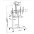 Kép 13/13 - Equip TV állvány - 650633 (55"-100" álló, dönthető, állítható magasság, gurulós, motoros, Max.:120kg, fekete)