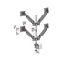 Kép 21/31 - MULTIBRACKETS 4 karos asztali konzol, M VESA Gas Lift Arm Quad Silver