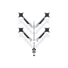 Kép 8/31 - MULTIBRACKETS 4 karos asztali konzol, M VESA Gas Lift Arm Quad Silver