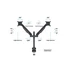 Kép 27/27 - MULTIBRACKETS 2 karos asztali konzol, M VESA Gas Lift Arm Dual Black HD