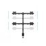 Kép 7/20 - MULTIBRACKETS Asztali konzol (4 képernyős rögzítőkar), M Deskmount Basic Quad