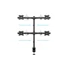 Kép 8/20 - MULTIBRACKETS Asztali konzol (4 képernyős rögzítőkar), M Deskmount Basic Quad