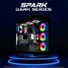 Kép 13/13 - Spirit of Gamer Számítógépház - SPARK Black (fekete, ablakos, 6x12cm ventilátor, alsó táp,  ATX, 2xUSB3.0, 1xUSB-C)