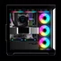 Kép 6/13 - Spirit of Gamer Számítógépház - SPARK Black (fekete, ablakos, 6x12cm ventilátor, alsó táp,  ATX, 2xUSB3.0, 1xUSB-C)