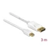 Kép 1/2 - Delock Kábel - 83483 (Mini Displayport 1.2 > Displayport 1.2, 4K@30Hz, aranyozott, 3m)