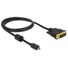 Kép 2/3 - Delock Kábel - 83585 (micro HDMI -> DVI-D (24 + 1), apa-apa, 1m)