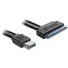 Kép 1/3 - DELOCK Cable eSATAp 12 V > SATA 22 pin 2.5 / 3.5 HDD 0.5 m (84402)