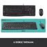 Kép 8/8 - Logitech Desktop MK120 vezetékes billentyűzet és egér szett, angol (920-002563)