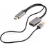 Kép 1/2 - Gembird HDMI 2.0 USB-A 2.0 -> DisplayPort 1.2 M / F aktív adapter 0.2m fekete-szürke