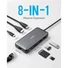 Kép 1/6 - ANKER USB HUB, PowerExpend 8-in-1, USB-C Media Hub, 2xHDMI, 2xUSB3.0, Ethernet, SD / microSD kártyaolvasóval - A83800A