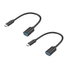 Kép 1/7 - Conceptronic Kábel - ABBY11B (USB-C to USB-A, fekete) 2db / csomag