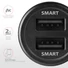 Kép 3/7 - Autós töltő Axagon PWC-5V5 USB Type A 2 port SmartCharge 24W Fekete