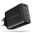 Kép 3/3 - Hálózati töltő Axagon ACU-DPQ100 GaN, 3x port (USB + dual USB-C), PD3.0/QC4+/PPS/App, fekete