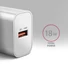 Kép 1/7 - Hálózati töltő AxagonACU-QC18 wall charger 1x QC3.0/AFC/FCP/SMART, 18W, fehér