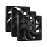 Kép 1/7 - ID-Cooling Cooler 12cm - AF-125-K TRIO (29,85dB, max. 132,94 m3 / h, 4pin, PWM, 3 x12cm, ARGB LED, fekete)