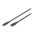 Kép 1/4 - DIGITUS AK-300210-007-S Cable USB 3.1 Gen.2 SuperSpeed+ 10Gbps Type USB C/C M/F black 1m