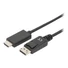 Kép 1/2 - ASM AK-340303-030-S Cable DisplayPort 1.2 w/interlock 4K 60Hz UHD Type DP/HDMI A M/M black 3m
