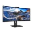Kép 2/6 - PHILIPS 346P1CRH/00 34inch USB-C DOCKING DISPLAY 3440x1440 CURVED VA 5ms GtG HAS USB-C/DP In+Out/HDMI RJ45 USB HUB Speakers VESA