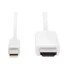 Kép 1/2 - ASM AK-340304-020-W Cable Displayport 1.2 4K 60Hz UHD Type miniDP/HDMI A M/M white 2m