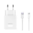 Kép 1/2 - HUAWEI hálózati töltő USB aljzat (5V / 2000mA, 10W, gyorstöltés támogatás + Type-C kábel) FEHÉR (AP81 / HW-050450E00)