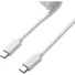 Kép 2/2 - Keychron Coiled Aviator 8K USB-C -> 5-Pin (GX12) M / F adatkábel 1.7m fehér +A-C típusú adapter