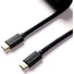 Kép 2/2 - Keychron Coiled Aviator 8K USB-C -> 5-Pin (GX12) M / F adatkábel 1.7m fekete +A-C típusú adapter