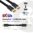 Kép 2/10 - Club 3D Kábel - CAC-1069B (DisplayPort 1.4 HBR3, 8K@60Hz, 4m, 24AWG, fekete, VESA tanúsított, M / M)