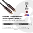 Kép 2/6 - Club 3D Kábel - CAC-1589 (3.2 USB-C Gen 2 to 3.2 USB-C Gen 2, aktív, optikai, 60W PD, 4K60Hz, Bidirectional, 20m)