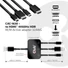 Kép 6/9 - Club 3D Átalakító - CAC-1630 (USB-C + HDMI + MiniDisplayport to HDMI 4K60Hz, M / M, 32AVG)