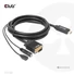 Kép 5/8 - Club 3D Kábel - CAC-1712 (HDMI to VGA, M / M, 2m, 28AWG, 1080p, 3.5mm jack, Micro USB táplálás)