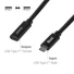 Kép 3/7 - Club 3D Kábel - CAC-2502 (USB-C to USB-C, M / F, 40Gbps, 8K60Hz, 240W, DP 1.4 Alternate Mode, 1m)