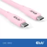 Kép 6/7 - Club 3D Kábel - CAC-3002 (USB-C, PD 240W, 20Gbps, 4K60Hz, rózsaszín, M / M, 2m)