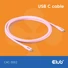 Kép 1/7 - Club 3D Kábel - CAC-3002 (USB-C, PD 240W, 20Gbps, 4K60Hz, rózsaszín, M / M, 2m)