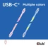 Kép 2/10 - Club 3D Kábel - CAC-3010 (USB-C, PD 240W, 20Gbps, 4K60Hz, pink, M / M, 2m)