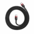 Kép 2/4 - Baseus Cafule USB-C – USB-C PD 2.0 QC 3.0 kábel 1m fekete-piros (CATKLF-G91)