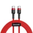 Kép 2/3 - Baseus Cafule USB-C töltőkábel 60W 2m piros (CATKLF-H09)