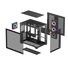 Kép 12/14 - DeepCool Számítógépház - CG530 4F (fekete, ablakos, 4x12cm A-RGB, BTF, ATX, 2xUSB3.0, 1xUSB2.0)