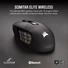 Kép 5/9 - CORSAIR Vezeték Nélküli Egér Gaming, SCIMITAR ELITE WIRELESS MMO, 16 programozható gomb, 26000dpi, fekete