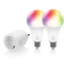 Kép 1/2 - DELTACO SMART HOME SH-KIT01 kezdő okos csomag 2 db LE27RGB színes izzó + SH-P01 okos dugalj 10A, időkapcsoló