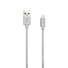 Kép 2/4 - CANYON Töltőkábel, USB - LTG, Apple kompatibilis, Szövetborítás, 1m, szürke - CNS-MFIC3DG