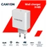 Kép 1/2 - CANYON Hálózati Töltő, 1 portos, USB-C, 65W, fehér - CND-CHA65W01