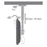 Kép 3/3 - SBOX CPLB-28S mennyezeti fali konzol, dönthető, forgatható, 23"-42", 200x200, max 30 kg