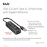 Kép 3/10 - Club 3D USB Hub - CSV-1430A (3.2 USB-A to 3xUSB-A, RJ45)