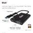 Kép 8/15 - Club 3D Átalakító - CSV-1611(USB-C (USB-A Adapterrel) to Dual HDMI (4K / 30Hz) / VGA (1080 / 60Hz))