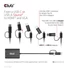 Kép 10/15 - Club 3D Átalakító - CSV-1611(USB-C (USB-A Adapterrel) to Dual HDMI (4K / 30Hz) / VGA (1080 / 60Hz))